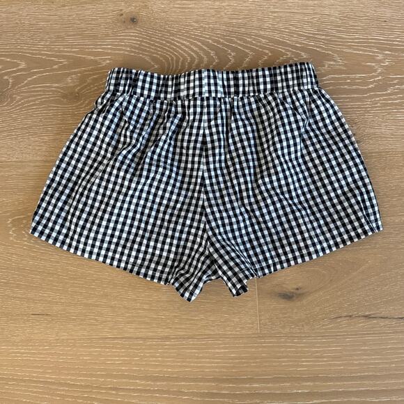 White Fox Shorts Gingham Check Thought About It Size XXS Black White - Picture 3 of 4